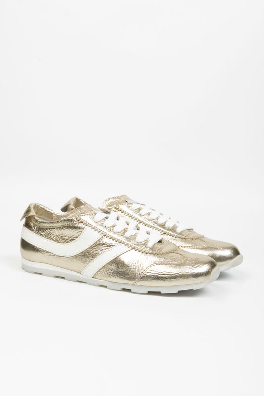 Sneakers River In Pelle Laminata