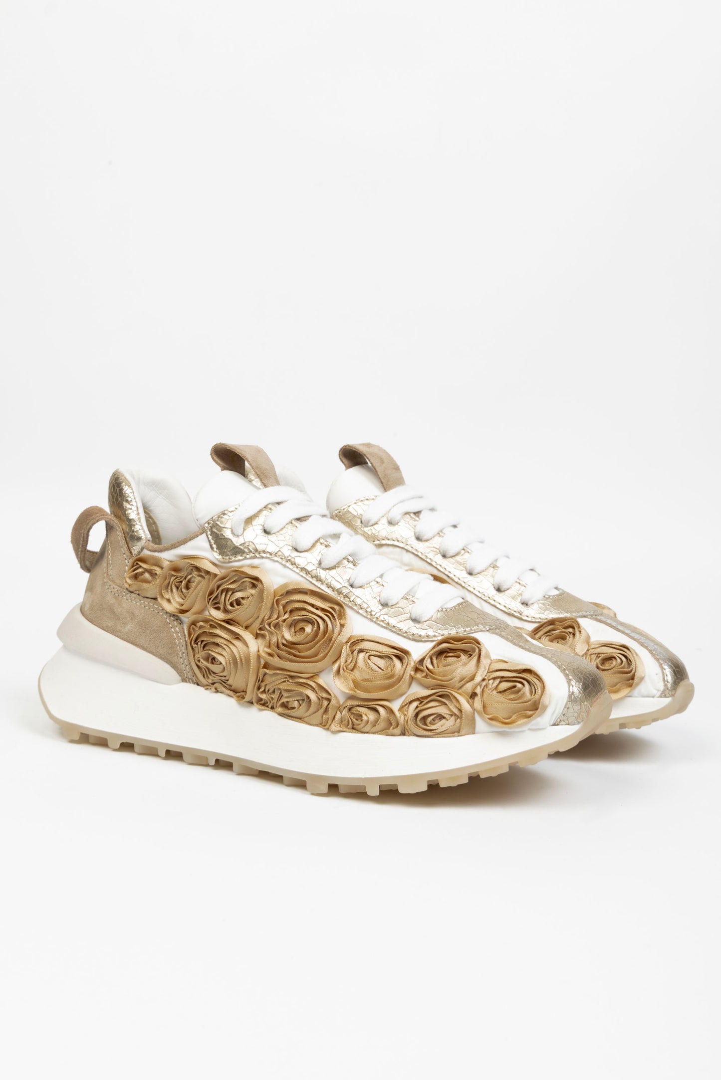 Sneakers Valencia In Pelle con Rose