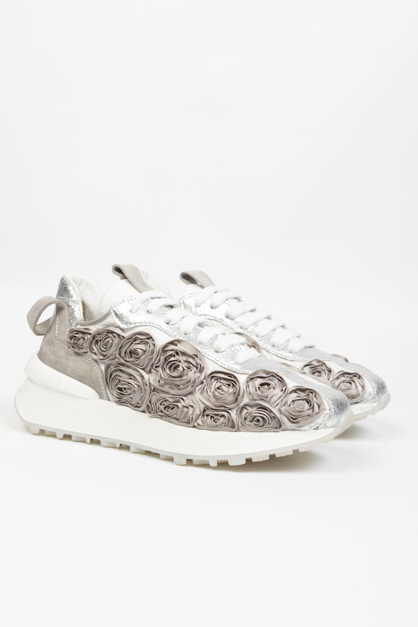 Sneakers Valencia In Pelle con Rose
