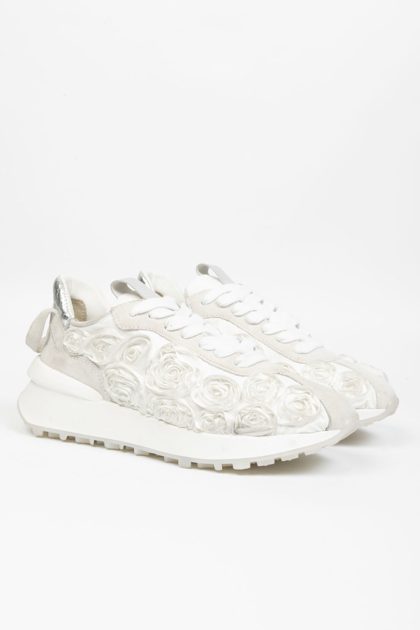 Sneakers Valencia In Pelle con Rose
