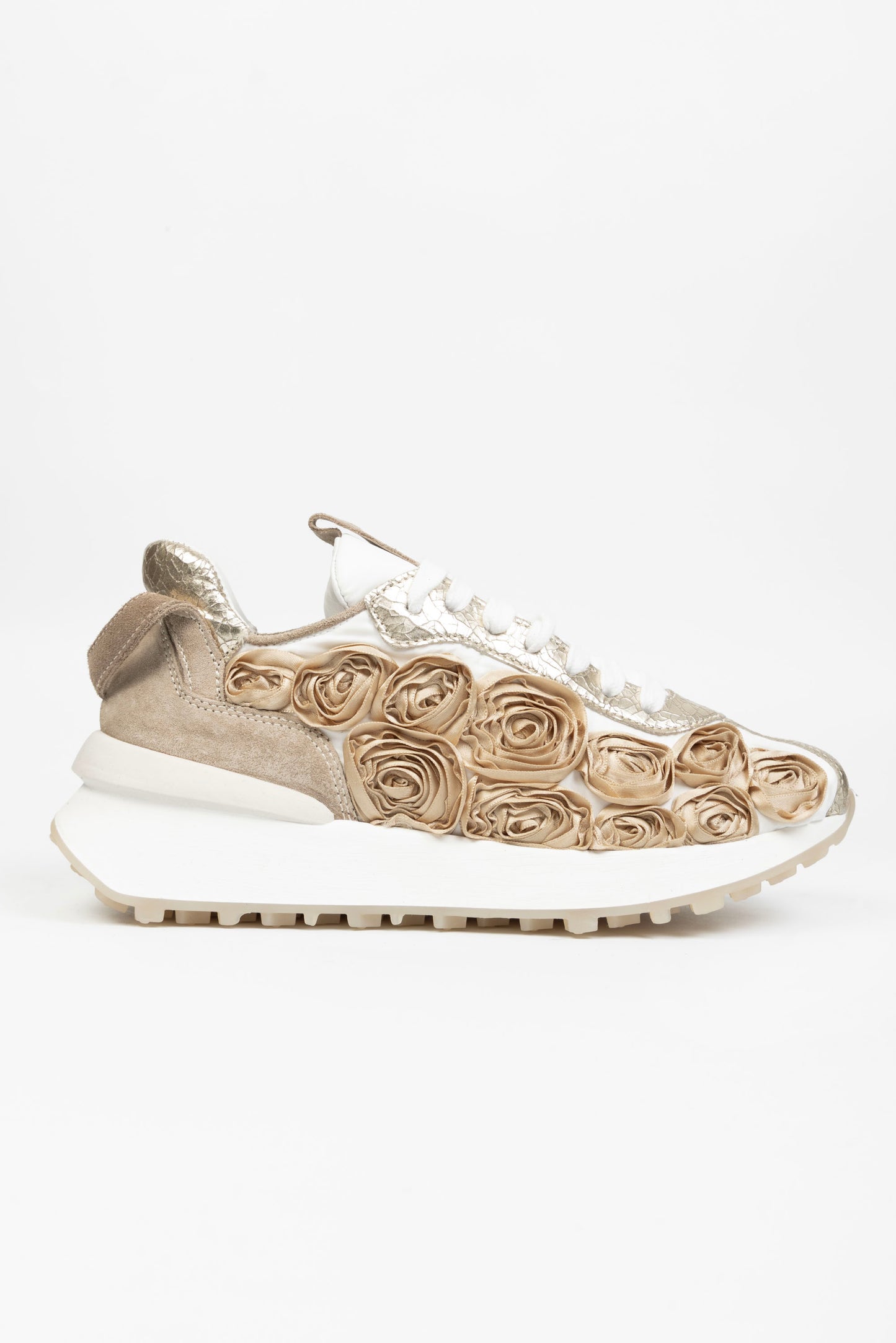 Sneakers Valencia In Pelle con Rose