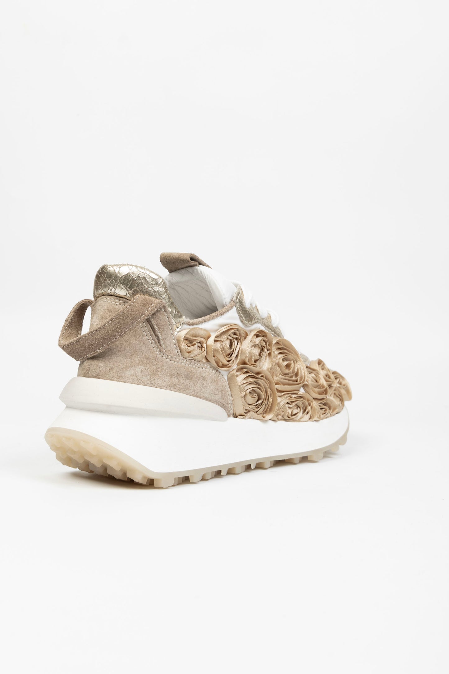 Sneakers Valencia In Pelle con Rose