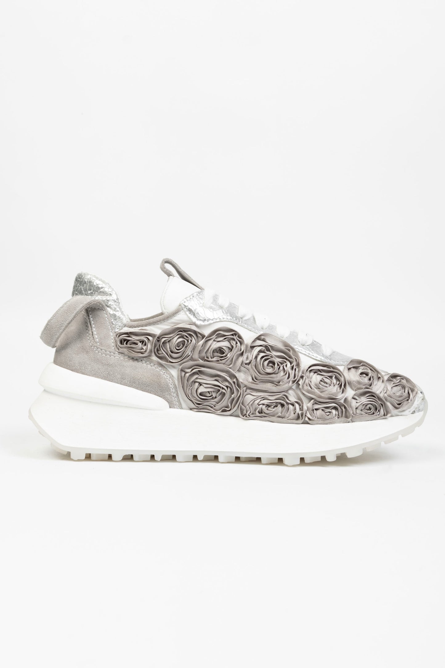 Sneakers Valencia In Pelle con Rose