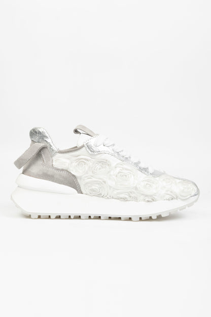 Sneakers Valencia In Pelle con Rose