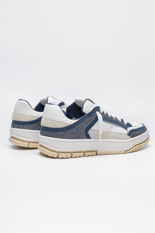 Sneakers iris in tessuto pelle/strass