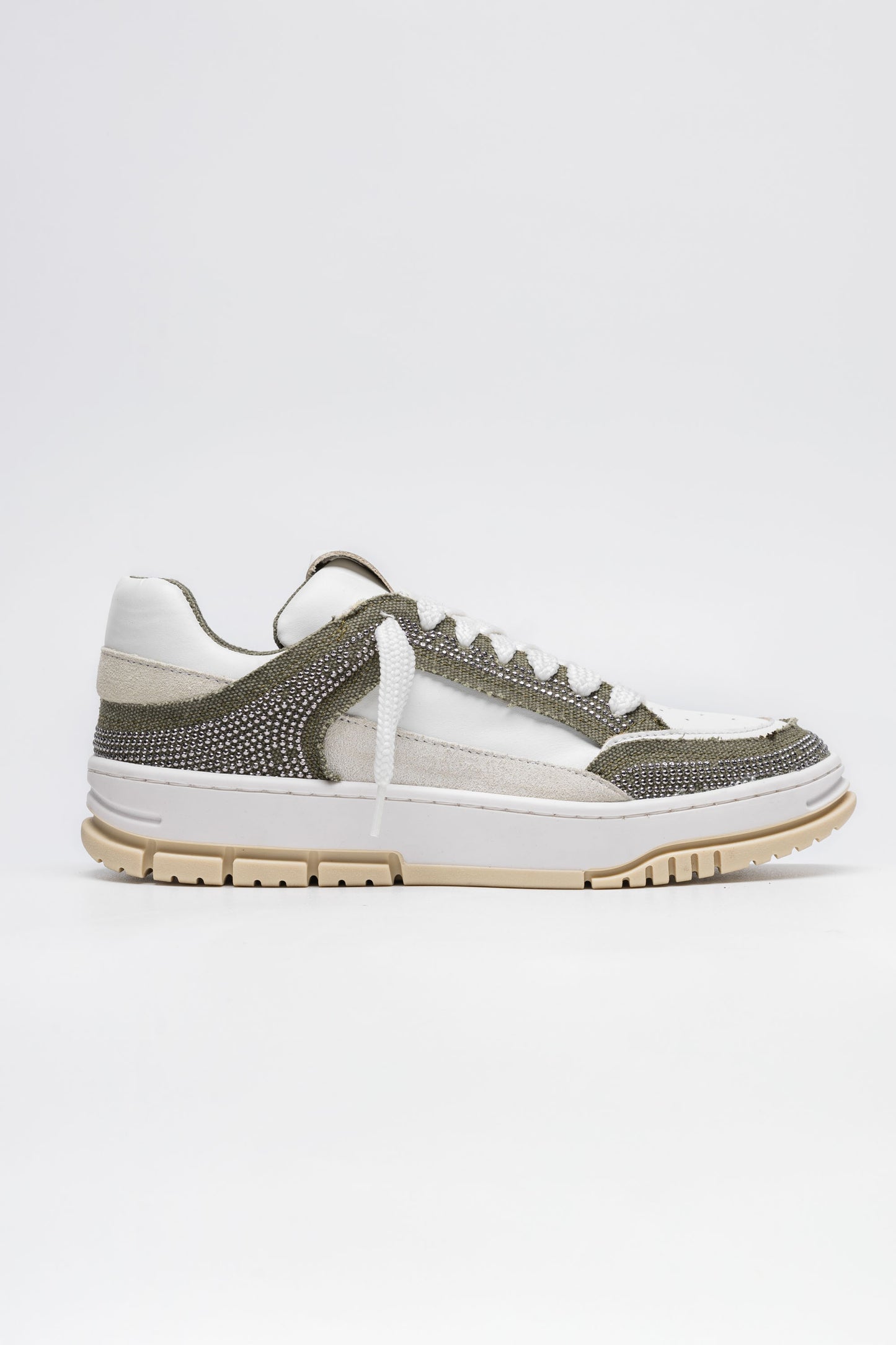 Sneakers iris in tessuto pelle/strass