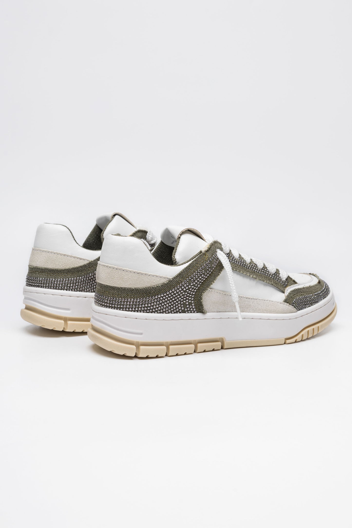 Sneakers iris in tessuto pelle/strass